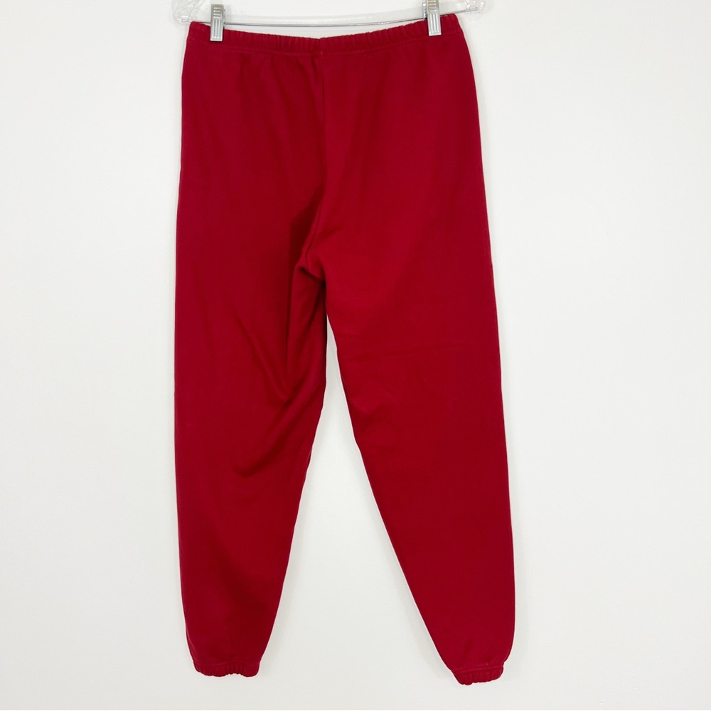 Skims Cotton Fleece Classic Jogger Sweatpants in Brick Red Size Small - Picture 8 of 9